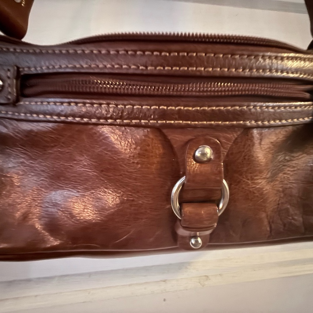 Giani Bernini Rich Brown Leather Belt Bag